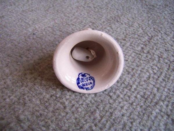 Image 3 of Blue Delft Deco Hand Painted Small Hand Bell Ornament