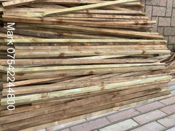 Image 2 of 100 x 3 foot 8 inch long - 1 x 1 inch Treated trellis Timber