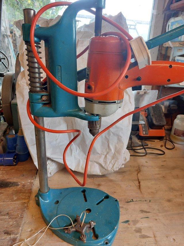 Preview of the first image of Black and Decker drill press and drill.