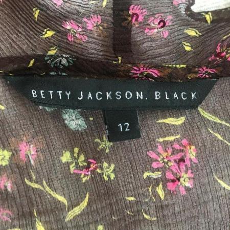 Image 3 of Betty Jackson Black sequined X-over sleeveless top. Size 12.