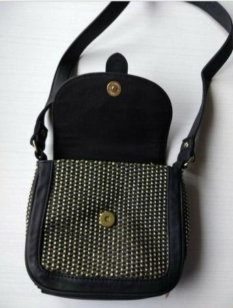Image 2 of New Women's Warehouse Black & Gold Shoulder Crossbody Bag