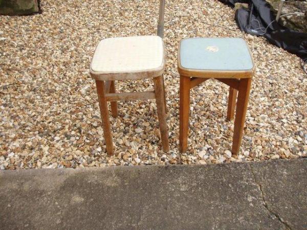 Image 2 of Pair of Retro kitchen stools must go