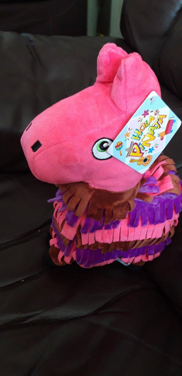 Preview of the first image of Pink loot Llama Teddy From Fortnight New With Tag.