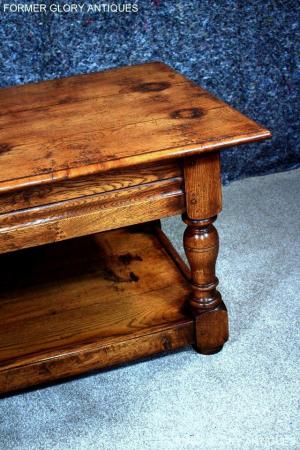Image 21 of A TITCHMARSH & GOODWIN STYLE SOLID OAK POTBOARD COFFEE TABLE