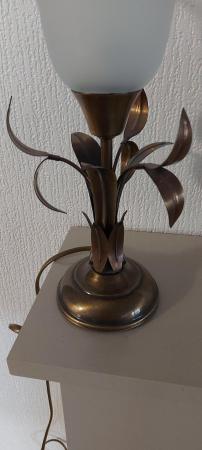 Image 3 of Small ornate brass effect table lamp.
