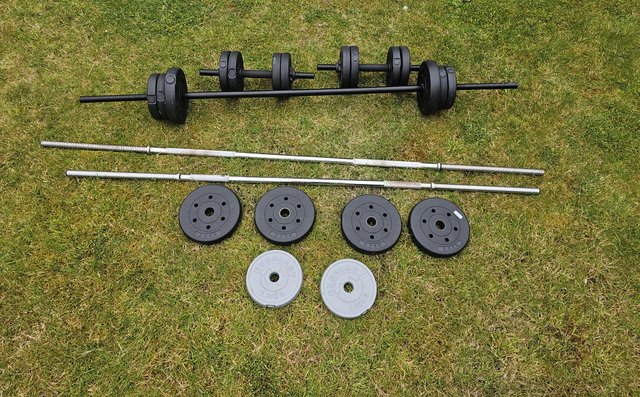 Image 2 of Dumbells Stack & Assorted Weights