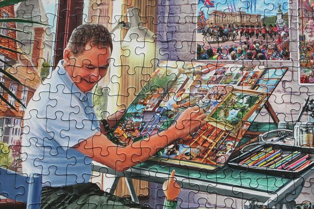 Image 3 of A Work of Art 1000 Piece Jigsaw Puzzle by Steve Crisp.