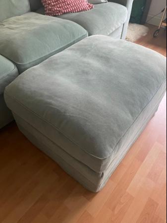 Image 2 of IKEA 3 seater sofa and footstool with storage