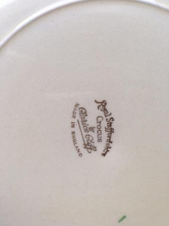 Image 3 of CLARICE CLIFF SPRING CROCUS 10" DINNER PLATE