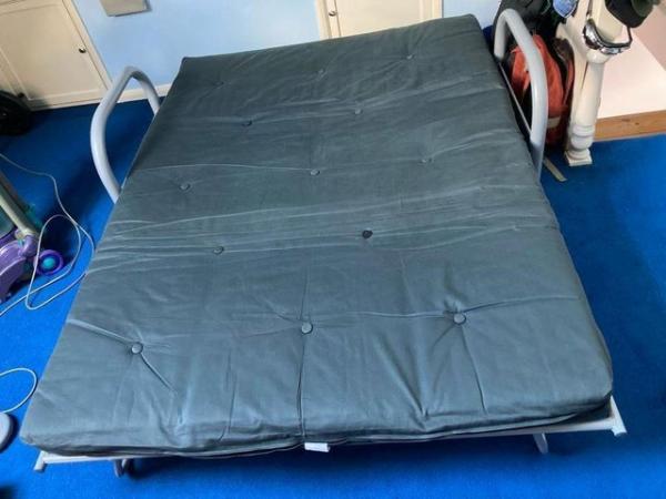 Image 1 of 2 Seater Navy Futon Sofa Bed