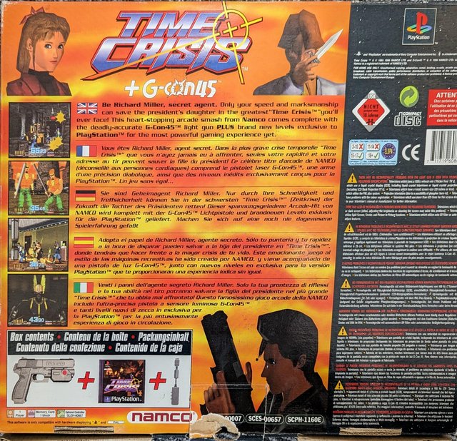 Preview of the first image of Playstation one tme crisis game with gun.