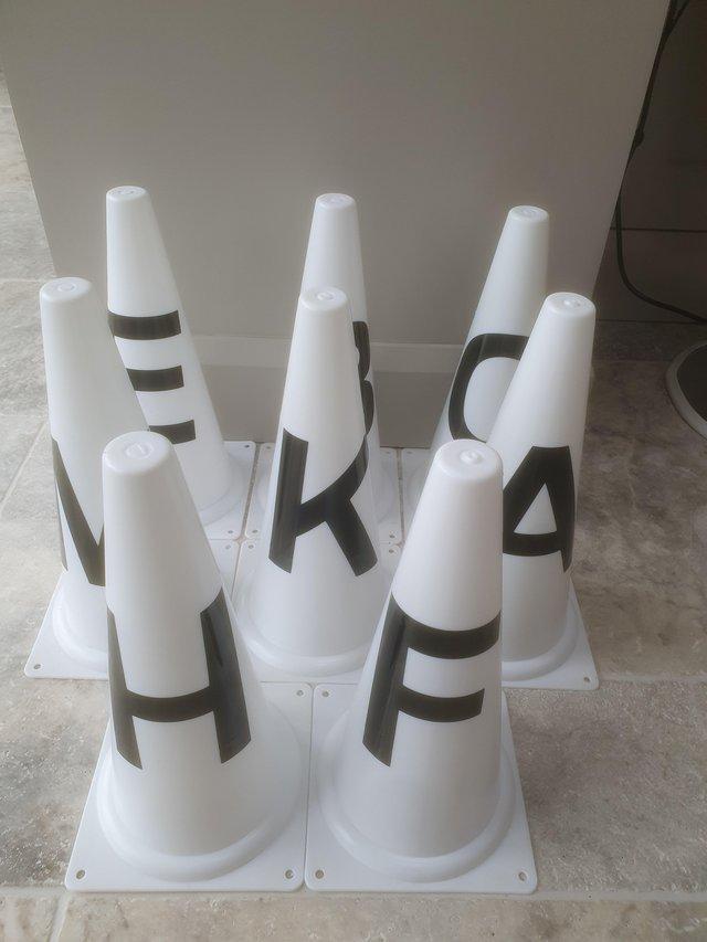 Preview of the first image of SHIRES DRESSAGE MARKER CONES - SET OF 8.