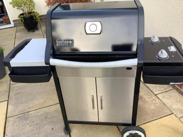Image 1 of WEBBER SPIRIT GAS GRILL BARBECUE with CALOR GAS BOTTLE, & co