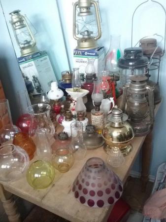 Image 3 of Collection of old oil lamps 1940's on