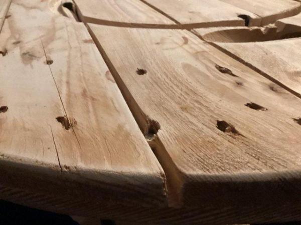 Image 3 of Cable drum - sanded - 90cm width - table top