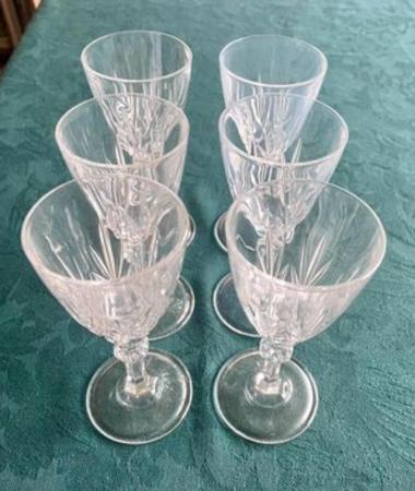 Image 3 of Set of six small crystal glasses