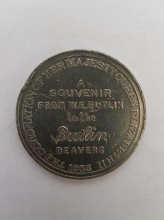 Image 1 of A 1953 Butlin Beavers Coronation Souvenir Medallion