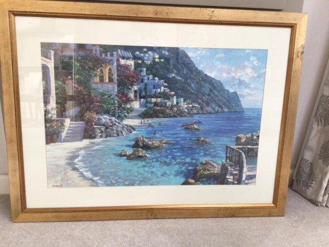 Preview of the first image of H.Behrens framed print’Capri del Mar’.