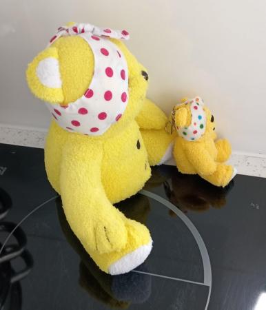 Image 5 of Children in Need Small Pudsey Bear Soft Toy & Key Ring..