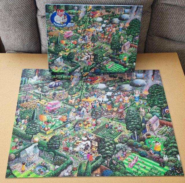 Preview of the first image of 1000 piece jigsaw called I ??  GARDENING by GIBSONS PUZZLES..