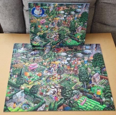 Image 1 of 1000 piece jigsaw called I ??  GARDENING by GIBSONS PUZZLES.