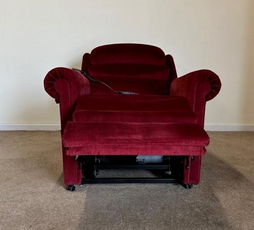 Image 6 of PRIDE ELECTRIC RISER RECLINER DUAL MOTOR RED CHAIR DELIVERY