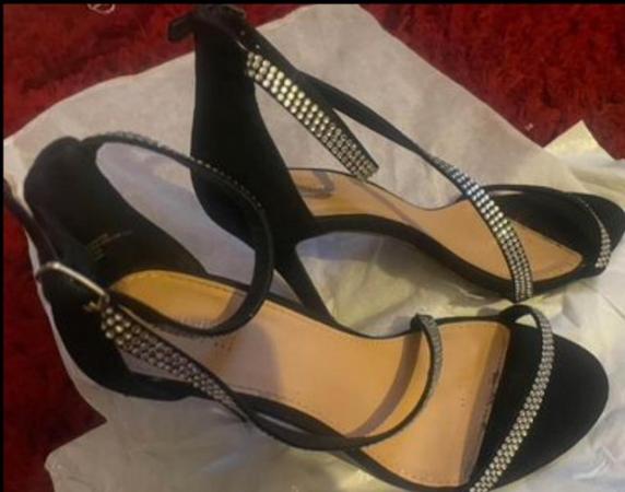 Image 2 of Size 5 Woman’s Black and Diamanté Shoes