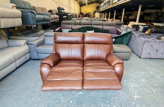 Image 6 of La-z-boy Winchester brown leather manual 2 seater sofa