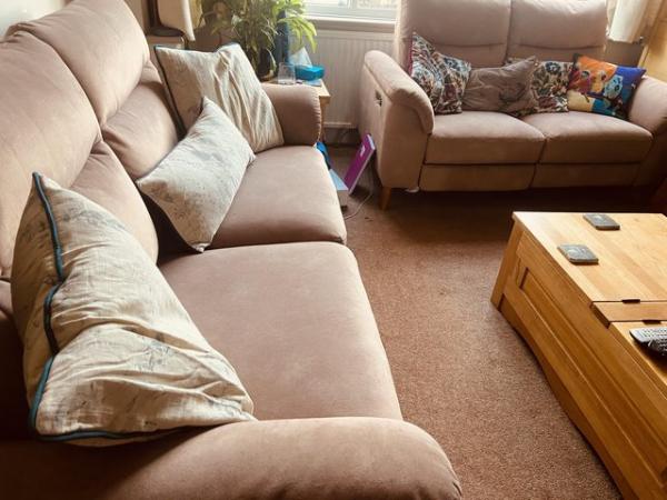 Image 1 of 2 electric reclining sofas