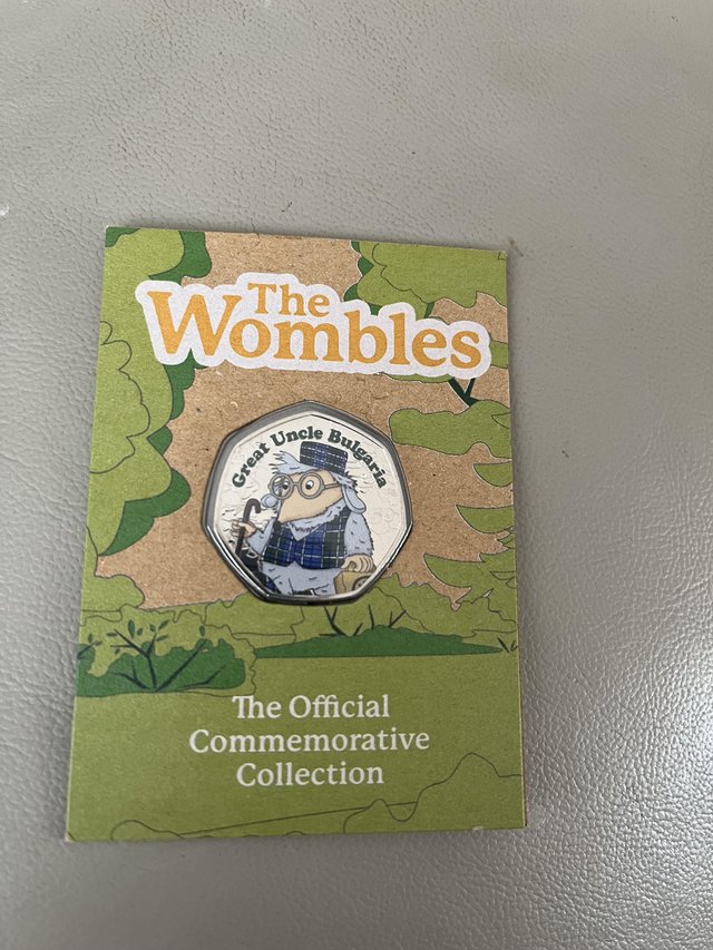 Preview of the first image of Wombles colour 50p coin an official commemorative coin.