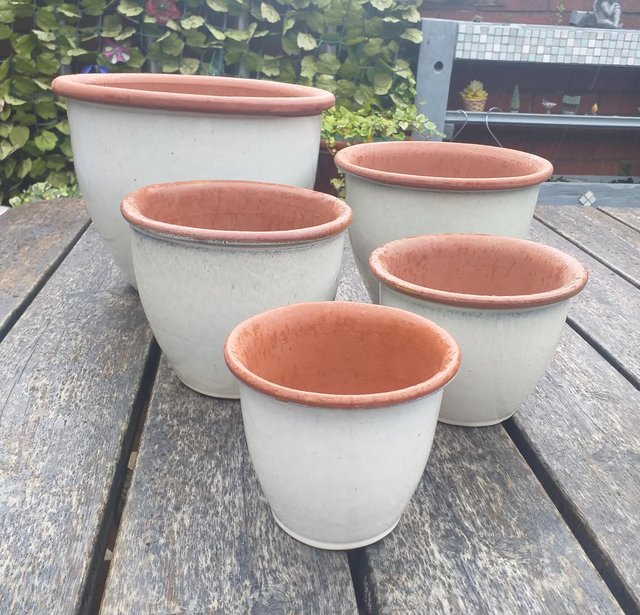Preview of the first image of Terracotta Planters Pots Set of 5.