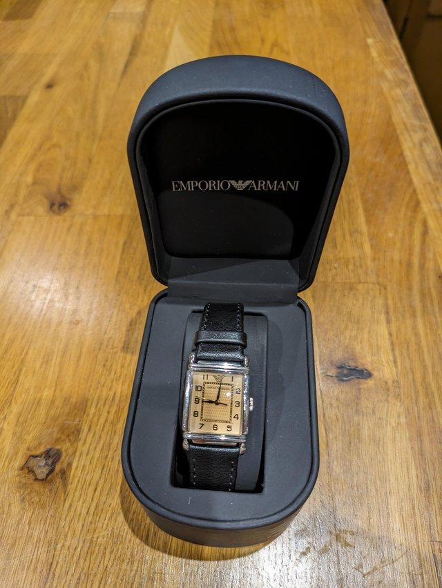 Preview of the first image of EMPORIO ARMANI Mens Tank Style Watch.