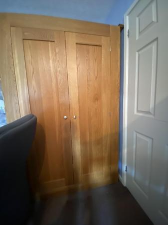 Image 2 of Solid French Oiled Oak Wardrobe Large