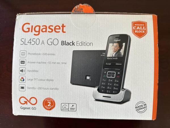 Image 3 of Gigaset SL450A Go Black edition landline phone