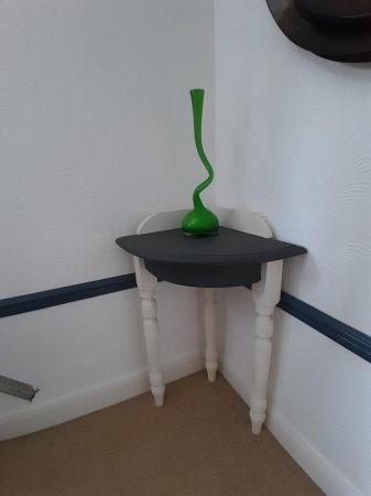 Image 1 of Corner recycled Table, painted & waxed