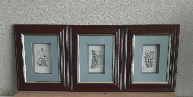 Preview of the first image of 3 Lovely 3D Pictures In Mahogany Frames.