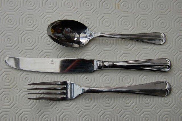 Image 9 of Viners 'Glamour' Stainless Vintage Cutlery, Nice Condition