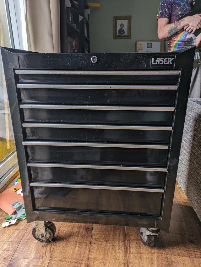 Preview of the first image of Laser 7 drawer roller tool cabinet.