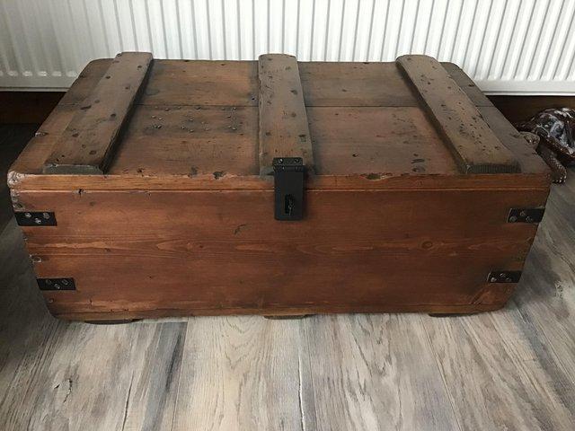 Preview of the first image of Refurbished Antique Pine Tool Box.