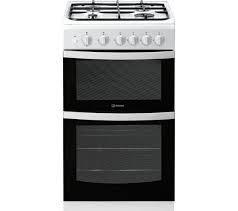Preview of the first image of INDESIT 50CM WHITE GAS COOKER-GAS OVEN-4 BURNERS-FAB-.