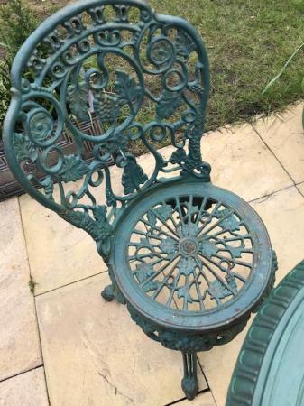 Image 3 of Victorian Cast Iron Table and Chair