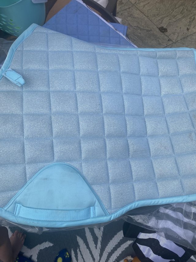 Preview of the first image of blue saddle pad beautiful colour.
