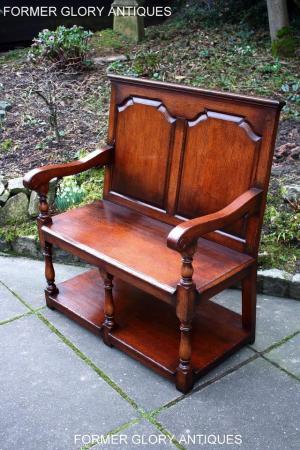 Image 31 of A TITCHMARSH AND GOODWIN TAVERN SEAT HALL SETTLE BENCH PEW