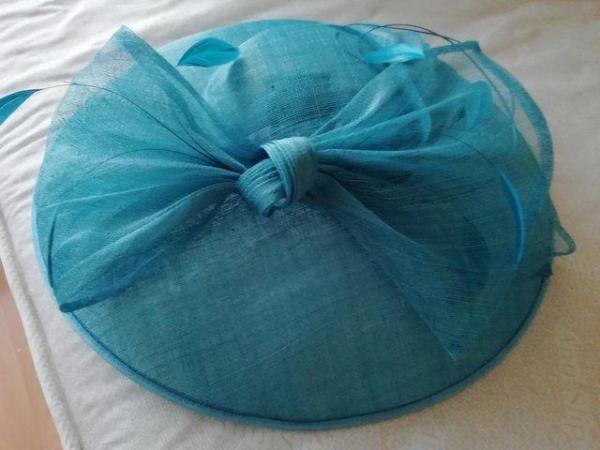 Image 3 of Beautiful Turquoise Wedding/Occasion Hat