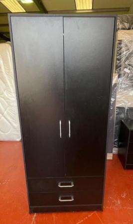 Image 1 of Kensington black wardrobe with 2 drawers
