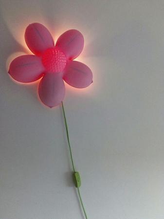 Image 1 of Pink nursery or bedroom wall light