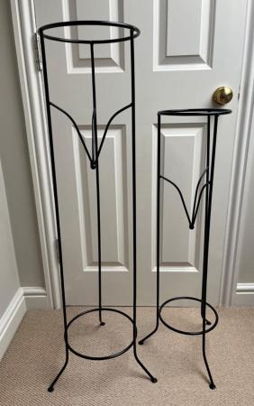 Image 2 of Plant stands. Heavy metal coated in Hammerite.