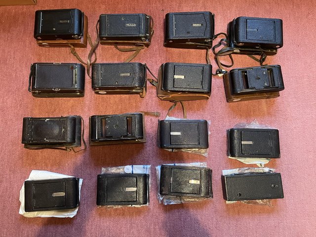 Preview of the first image of Collection of 16 Kodak roll film cameras.