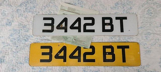 Image 1 of 3442 BT Dateless Cherished Number Plate with Retention Doc.