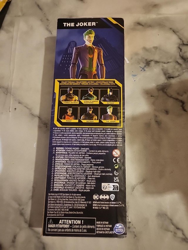 Preview of the first image of DC Comics BATMAN, 12 Inch THE JOKER Action Figure Spinmaster.